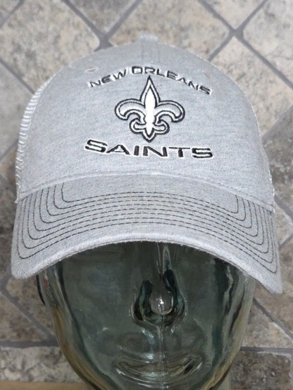 Fanatics New Orleans Saints Gray & Black Adjustable Hat Cap NFL Official